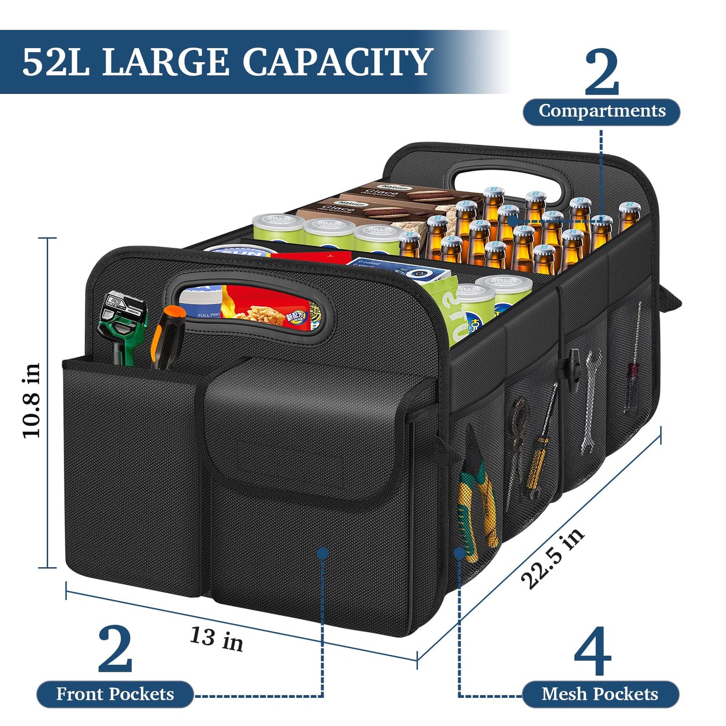 Femuar Black Trunk Organizer – Waterproof