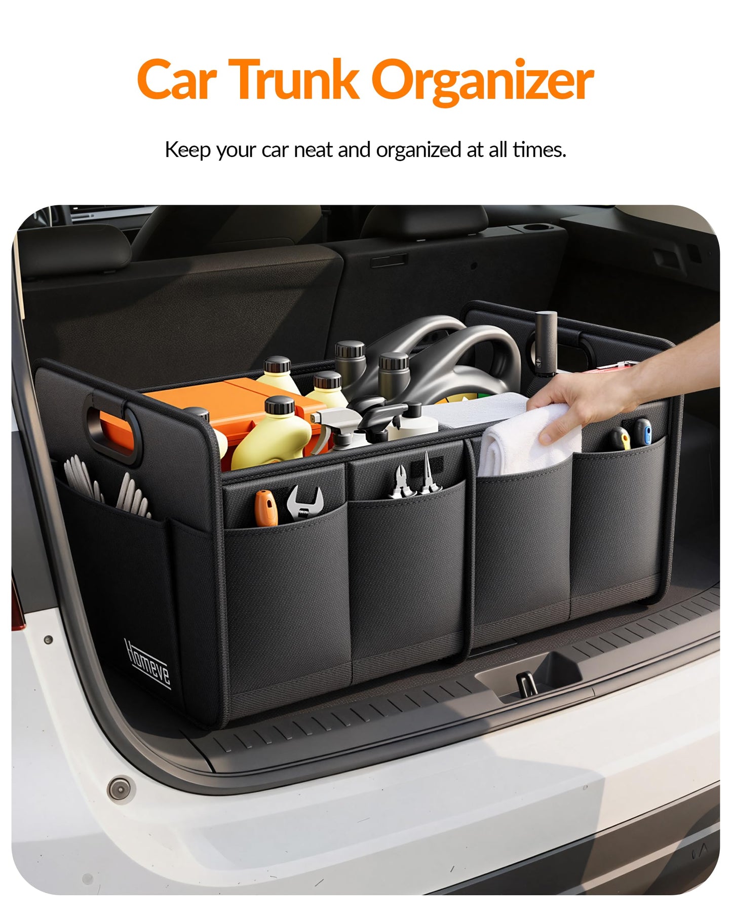 Homeve Foldable Trunk Organizer – Waterproof